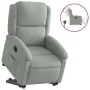 Sillón eléctrico reclinable elevable de terciopelo gris claro de , Sillones - Ref: Foro24-3204322, Precio: 353,17 €, Descuent...