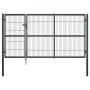 Puerta de valla de jardín con postes acero antracita 350x140 cm de vidaXL, Puertas de jardín - Ref: Foro24-144401, Precio: 46...