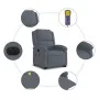 Sillón de masaje reclinable elevable terciopelo gris oscuro de , Sillones - Ref: Foro24-3204334, Precio: 384,15 €, Descuento: %
