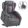Sillón reclinable de masaje de pie cuero artificial gris de , Sillones - Ref: Foro24-3204554, Precio: 330,83 €, Descuento: %