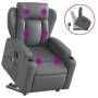 Sillón reclinable de masaje de pie cuero artificial gris de , Sillones - Ref: Foro24-3204554, Precio: 316,66 €, Descuento: %