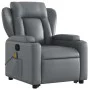Sillón reclinable de masaje de pie cuero artificial gris de , Sillones - Ref: Foro24-3204554, Precio: 330,83 €, Descuento: %
