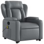 Sillón reclinable de masaje de pie cuero artificial gris de , Sillones - Ref: Foro24-3204554, Precio: 316,66 €, Descuento: %