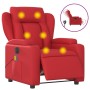 Sillón de masaje reclinable eléctrico de cuero artificial rojo de , Sillones - Ref: Foro24-3204542, Precio: 296,64 €, Descuen...