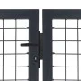 Garden fence gate with anthracite steel posts 350x140 cm by vidaXL, garden gates - Ref: Foro24-144401, Price: 494,77 €, Disco...