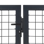 Puerta de valla de jardín con postes acero antracita 350x140 cm de vidaXL, Puertas de jardín - Ref: Foro24-144401, Precio: 46...