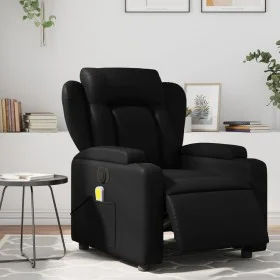 Sillón de masaje reclinable eléctrico cuero sintético negro de , Sillones - Ref: Foro24-3204537, Precio: 294,91 €, Descuento: %
