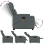 Sillón de masaje reclinable eléctrico cuero sintético gris de , Sillones - Ref: Foro24-3204540, Precio: 294,20 €, Descuento: %
