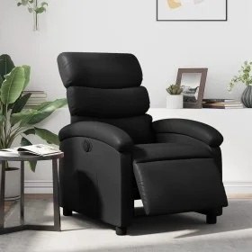 Sillón reclinable eléctrico de cuero sintético negro de , Sillones - Ref: Foro24-3204026, Precio: 244,54 €, Descuento: %