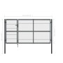 Puerta de valla de jardín con postes acero antracita 350x140 cm de vidaXL, Puertas de jardín - Ref: Foro24-144401, Precio: 46...