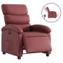 Sillón reclinable eléctrico de cuero sintético rojo tinto de , Sillones - Ref: Foro24-3204030, Precio: 239,47 €, Descuento: %