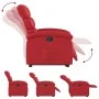 Sillón reclinable elevable cuero artificial rojo de , Sillones - Ref: Foro24-3204045, Precio: 279,81 €, Descuento: %