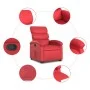Sillón reclinable elevable cuero artificial rojo de , Sillones - Ref: Foro24-3204045, Precio: 279,81 €, Descuento: %