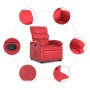 Sillón reclinable elevable cuero artificial rojo de , Sillones - Ref: Foro24-3204045, Precio: 263,49 €, Descuento: %