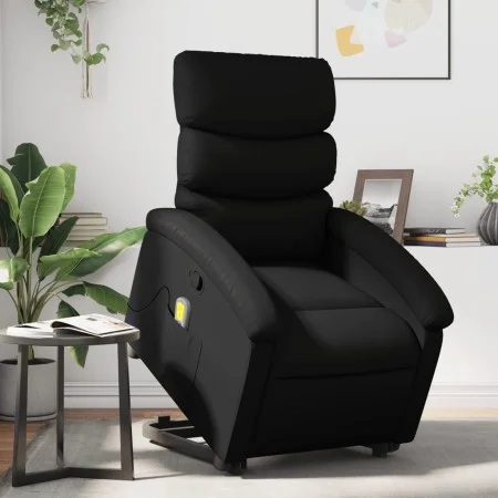 Sillón reclinable de masaje de pie cuero artificial negro de , Sillones - Ref: Foro24-3204047, Precio: 286,19 €, Descuento: %
