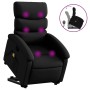 Sillón reclinable de masaje de pie cuero artificial negro de , Sillones - Ref: Foro24-3204047, Precio: 269,58 €, Descuento: %