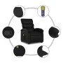 Sillón reclinable de masaje de pie cuero artificial negro de , Sillones - Ref: Foro24-3204047, Precio: 286,19 €, Descuento: %