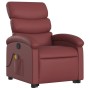 Sillón reclinable de masaje de pie cuero artificial rojo tinto de , Sillones - Ref: Foro24-3204051, Precio: 263,34 €, Descuen...