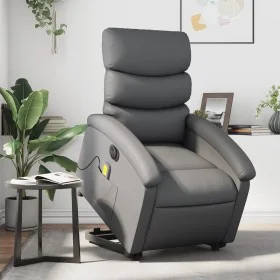 Sillón de masaje elevable eléctrico cuero sintético gris de , Sillones - Ref: Foro24-3204064, Precio: 337,53 €, Descuento: %