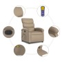 Sillón reclinable de masaje eléctrico cuero sintético capuchino de , Sillones - Ref: Foro24-3204039, Precio: 296,46 €, Descue...