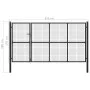 Anthrazitgraues Gartentor aus Stahl 350x150 cm von vidaXL, Gartentore - Ref: Foro24-144325, Preis: 550,91 €, Rabatt: %
