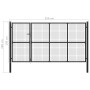 Puerta de jardín de acero gris antracita 350x150 cm de vidaXL, Puertas de jardín - Ref: Foro24-144325, Precio: 590,98 €, Desc...