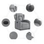 Sillón reclinable eléctrico tela gris claro de , Sillones - Ref: Foro24-3204458, Precio: 304,71 €, Descuento: %