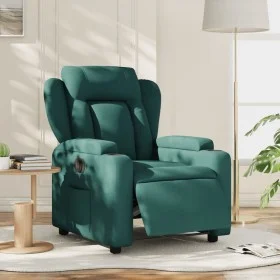 Sillón reclinable eléctrico tela verde oscuro de , Sillones - Ref: Foro24-3204464, Precio: 263,91 €, Descuento: %