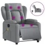 Sillón reclinable de masaje eléctrico tela gris claro de , Sillones - Ref: Foro24-3204470, Precio: 300,36 €, Descuento: %