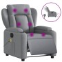 Sillón reclinable de masaje eléctrico tela gris claro de , Sillones - Ref: Foro24-3204470, Precio: 296,53 €, Descuento: %