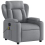 Sillón reclinable de masaje eléctrico tela gris claro de , Sillones - Ref: Foro24-3204470, Precio: 296,53 €, Descuento: %