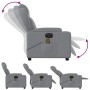 Sillón reclinable de masaje eléctrico tela gris claro de , Sillones - Ref: Foro24-3204470, Precio: 296,53 €, Descuento: %