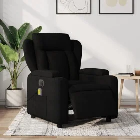 Sillón reclinable de masaje eléctrico tela negro de , Sillones - Ref: Foro24-3204472, Precio: 282,55 €, Descuento: %
