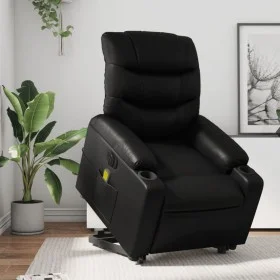 Black synthetic leather electric lifting massage chair by , Armchairs - Ref: Foro24-3206620, Price: 339,03 €, Discount: %