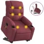 Sillón reclinable de masaje elevable tela rojo tinto de , Sillones - Ref: Foro24-3206657, Precio: 351,23 €, Descuento: %