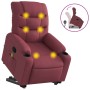 Sillón reclinable de masaje elevable tela rojo tinto de , Sillones - Ref: Foro24-3206657, Precio: 328,87 €, Descuento: %
