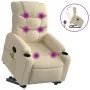 Silla de masaje reclinable de pie de tela color crema de , Sillones - Ref: Foro24-3206662, Precio: 353,10 €, Descuento: %