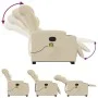 Silla de masaje reclinable de pie de tela color crema de , Sillones - Ref: Foro24-3206662, Precio: 353,10 €, Descuento: %