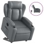 Sillón reclinable elevable eléctrico de cuero sintético gris de , Sillones - Ref: Foro24-3204561, Precio: 316,34 €, Descuento: %