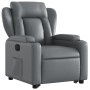 Sillón reclinable elevable eléctrico de cuero sintético gris de , Sillones - Ref: Foro24-3204561, Precio: 316,34 €, Descuento: %