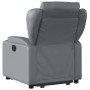 Sillón reclinable elevable eléctrico de cuero sintético gris de , Sillones - Ref: Foro24-3204561, Precio: 316,34 €, Descuento: %