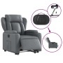 Sillón reclinable elevable eléctrico de cuero sintético gris de , Sillones - Ref: Foro24-3204561, Precio: 316,34 €, Descuento: %