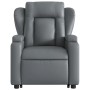 Sillón reclinable elevable eléctrico de cuero sintético gris de , Sillones - Ref: Foro24-3204561, Precio: 316,34 €, Descuento: %