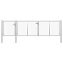 Puerta de jardín de acero plateado 400x100 cm de vidaXL, Puertas de jardín - Ref: Foro24-144347, Precio: 383,38 €, Descuento: %