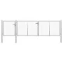 Silbernes Gartentor aus Stahl, 400 x 100 cm von vidaXL, Gartentore - Ref: Foro24-144347, Preis: 376,89 €, Rabatt: %