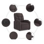 Sillón reclinable eléctrico tela marrón oscuro de , Sillones - Ref: Foro24-3204577, Precio: 241,29 €, Descuento: %