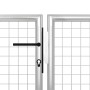 Puerta de jardín de acero plateado 400x100 cm de vidaXL, Puertas de jardín - Ref: Foro24-144347, Precio: 383,38 €, Descuento: %