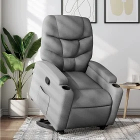 Sillón reclinable elevable de tela gris claro de , Sillones - Ref: Foro24-3204596, Precio: 281,74 €, Descuento: %
