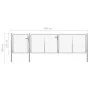 Silbernes Gartentor aus Stahl, 400 x 100 cm von vidaXL, Gartentore - Ref: Foro24-144347, Preis: 376,89 €, Rabatt: %