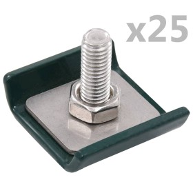 Conector de enrejado 25 sets verde de vidaXL, Accesorios para rejas y vallas - Ref: Foro24-144499, Precio: 36,53 €, Descuento: %